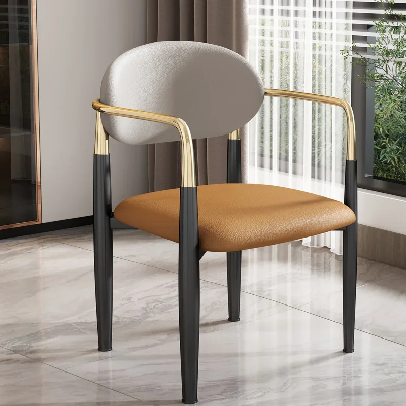 

Italian luxury dining chair home simple modern high-end restaurant coffee shop back stool living room designer chair