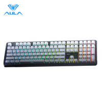 AULA F108 Keyboard 100% Layout 1K Polling Rate Mechanical Gaming Keyboard Hot Swappable Linear Switch with Macro Software