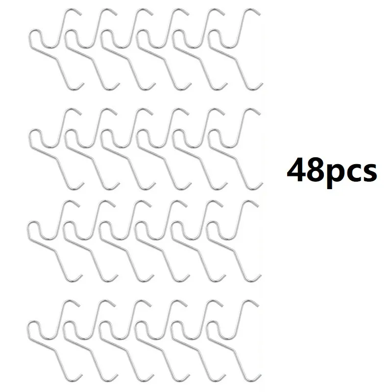 A01F-For Gardening Tools And Christmas Wreaths- Stainless Steel Wall Hooks 48Pcs-Multipurpose Brick Wall Hangers