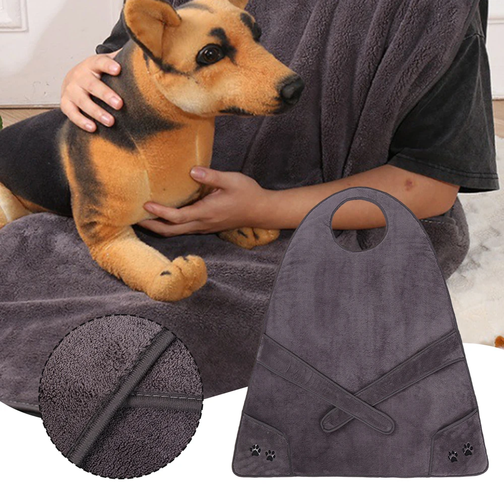 Large Glove-Type Pet Dog Towel Comfy Fast Absorbing Bath Towel For Dog Cat Grooming