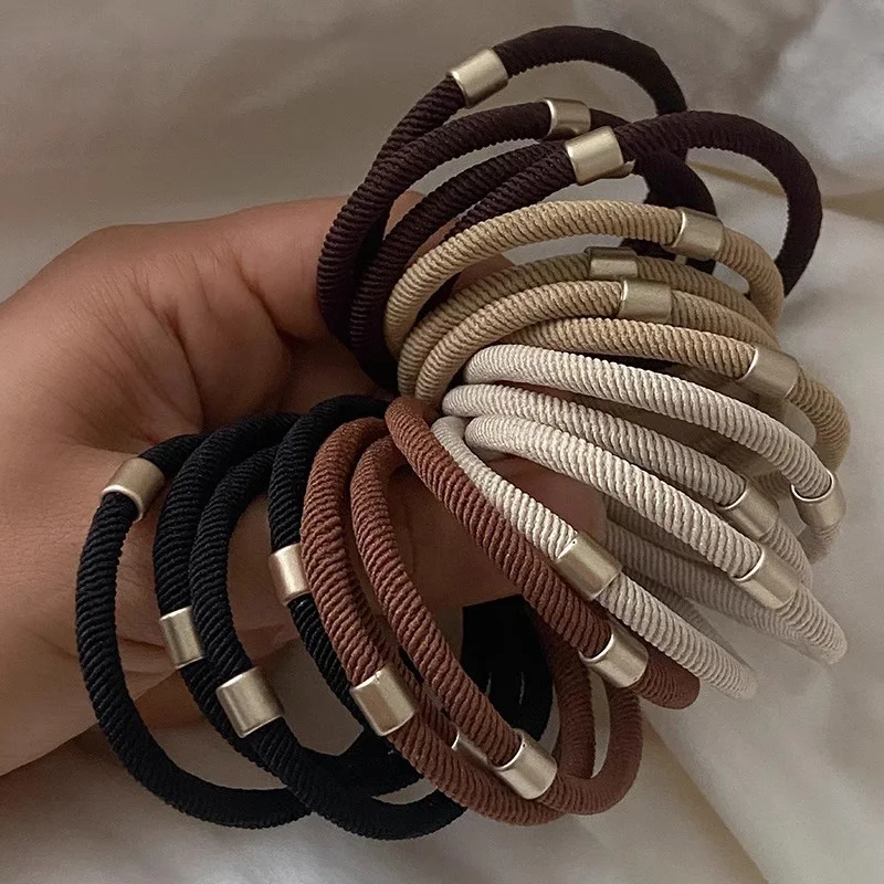 10/20PCS High Elasticity Black Hair Tie Headband For Women, Simple Hair Tie, Versatile, Durable Ponytail Headband Headpiece image 2