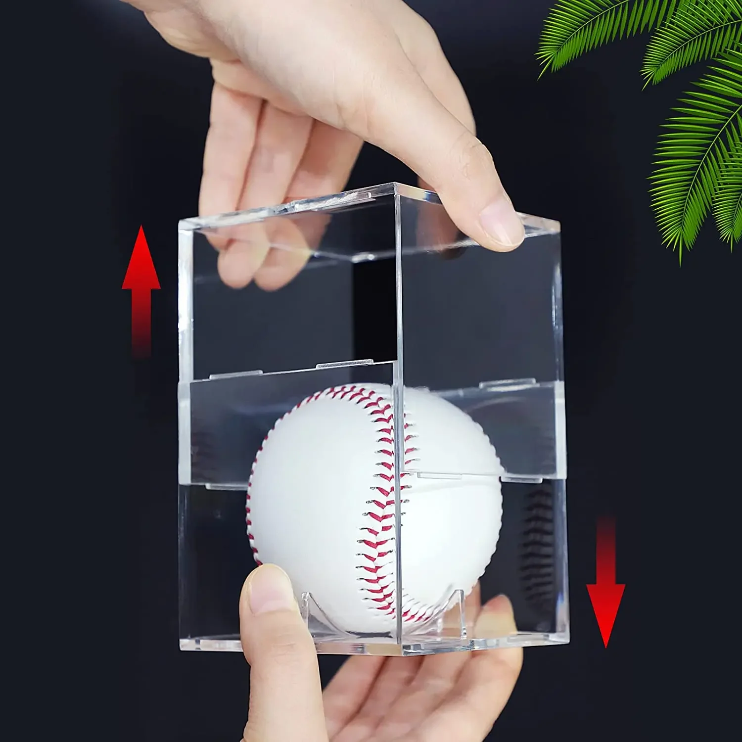 1Pcs Baseball Acrylic Box Acrylic 80*80*80 Transparent Baseball Storage Collecting Box