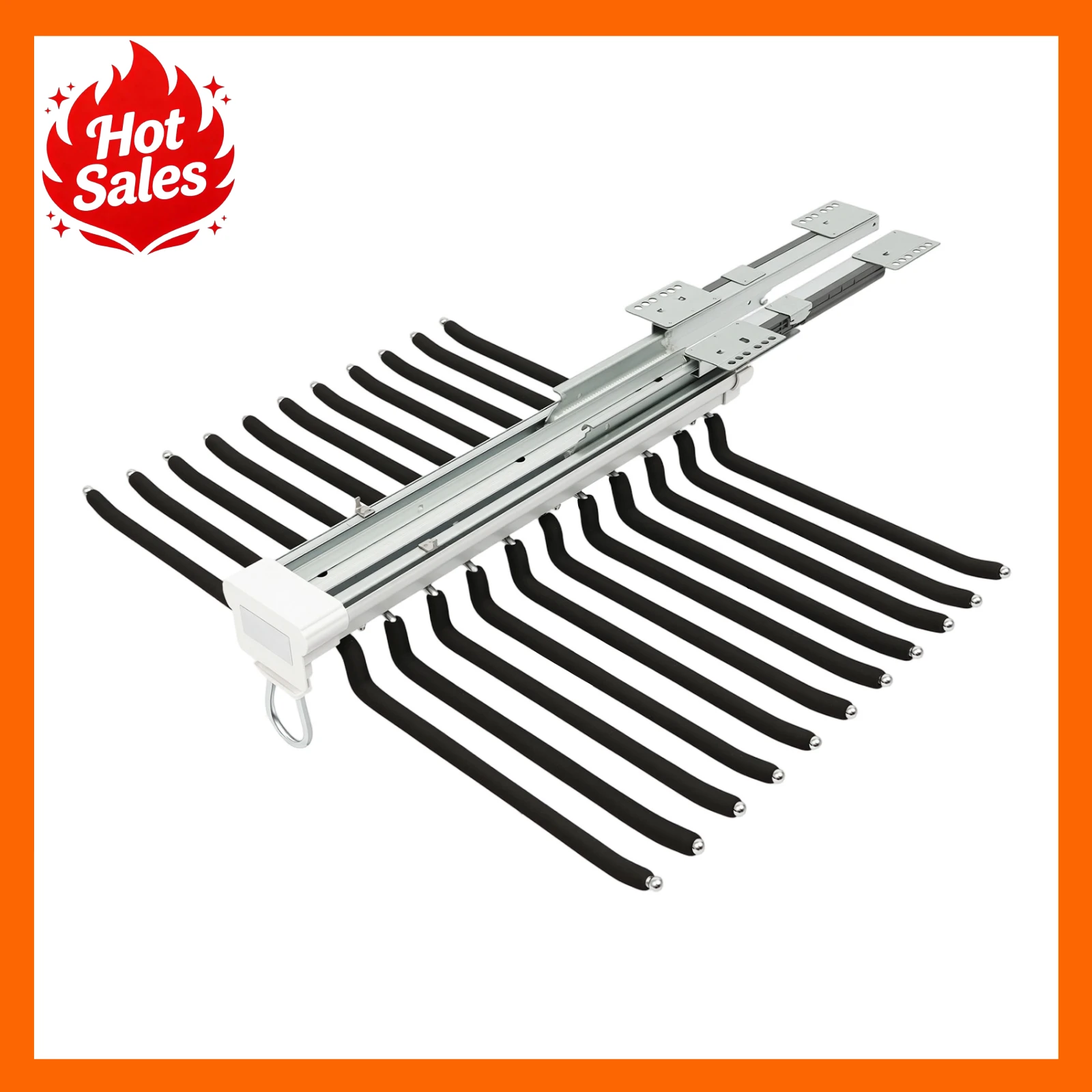 Bymaocar Pants Hangers 22 Rods Double Row Black 59x46x9.6cm Damping Slide Self Close Aluminum Base Stainless Steel Rods 33Lbs Weight Capacity Easy Install Foam Padding Anti Wrinkle Quiet Smooth Sliding Handle Closet Organizer Home Storage