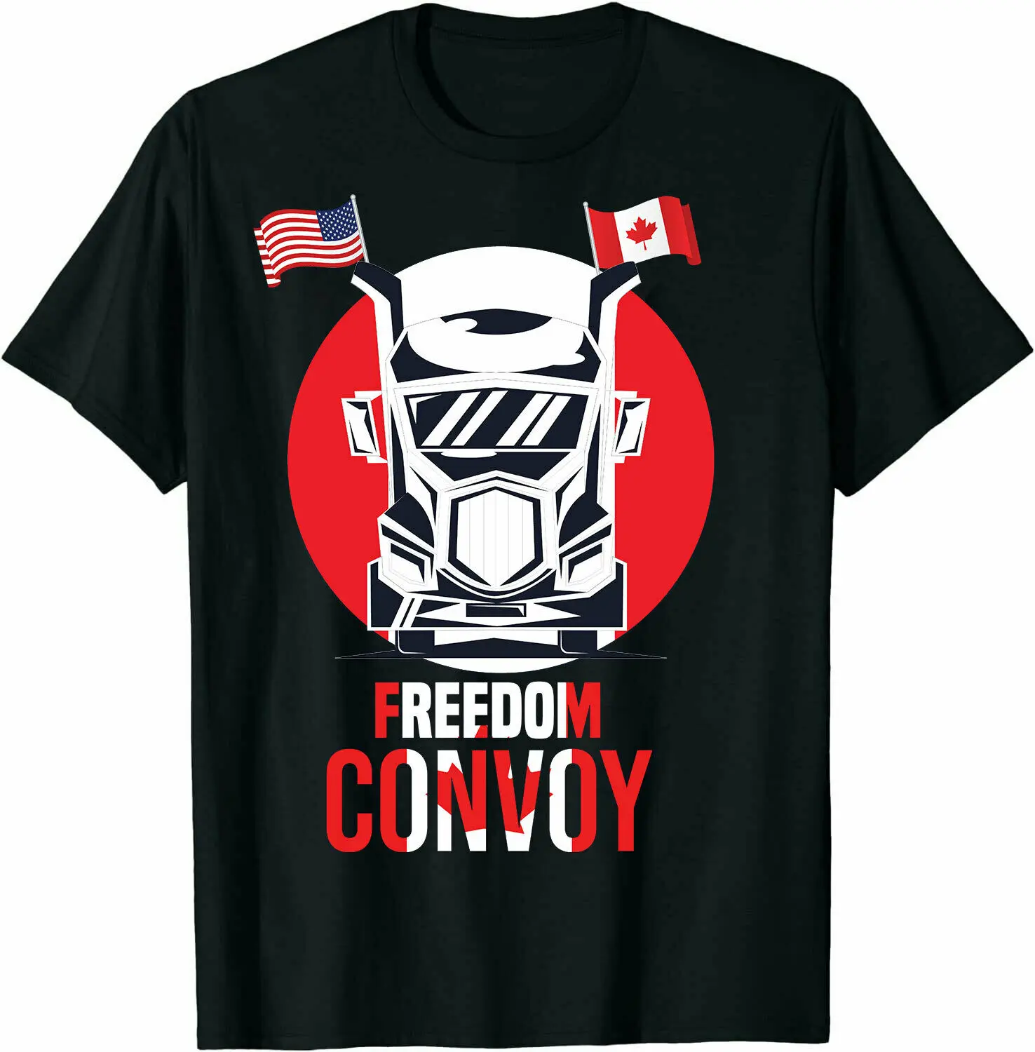 

Canada USA Flag Freedom Convoy 2022 Shirts Canadian Truckers Support T-Shirt Clothes For Men 2022