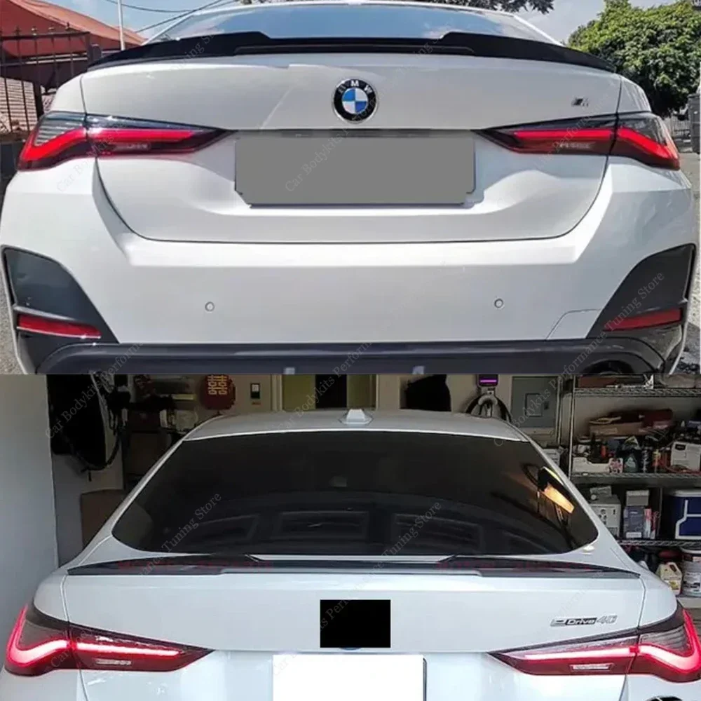 For BMW G24 G26 M Style Rear Spoiler 4 Series 420i 430i 420d M440i i4 M50 Gran Coupe Bodykits Rear Trunk Tail Wing 2021-2023