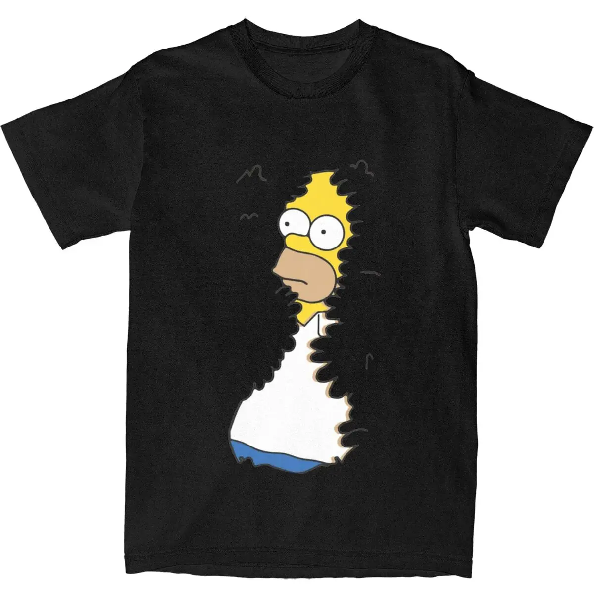 Streetwear T-Shirt Homer Simpson Face Cotton T-Shirts Novelty Tee Shirt for Men Beach Y2K Funny Loose Short Sleeve Top Tees