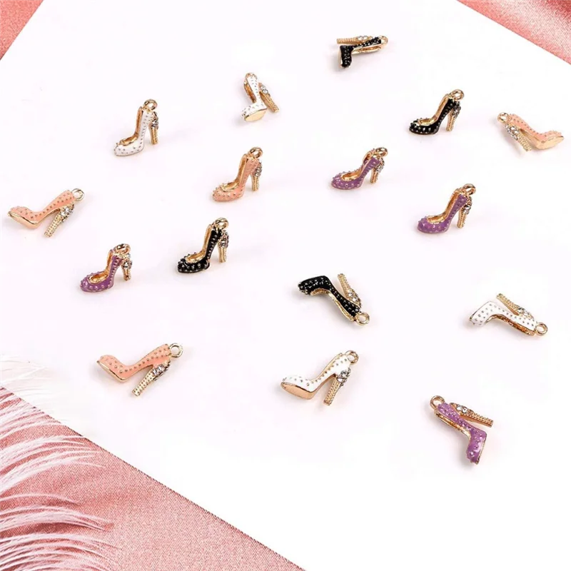 

AG-High Heels Charms Making Keychains For Crafting Necklaces, Bracelets & Earring Women Shoe Pendant Necklaces Keychains Jewelry
