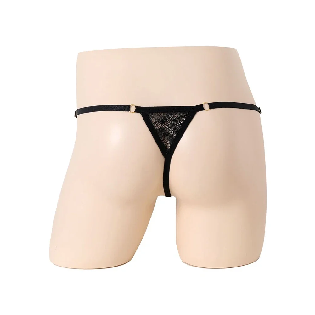 Comfy Men G-String Bulge Pouch Thongs Lace Underwear Briefs Female Underclothes Smooth Underpants T-Back Lingerie