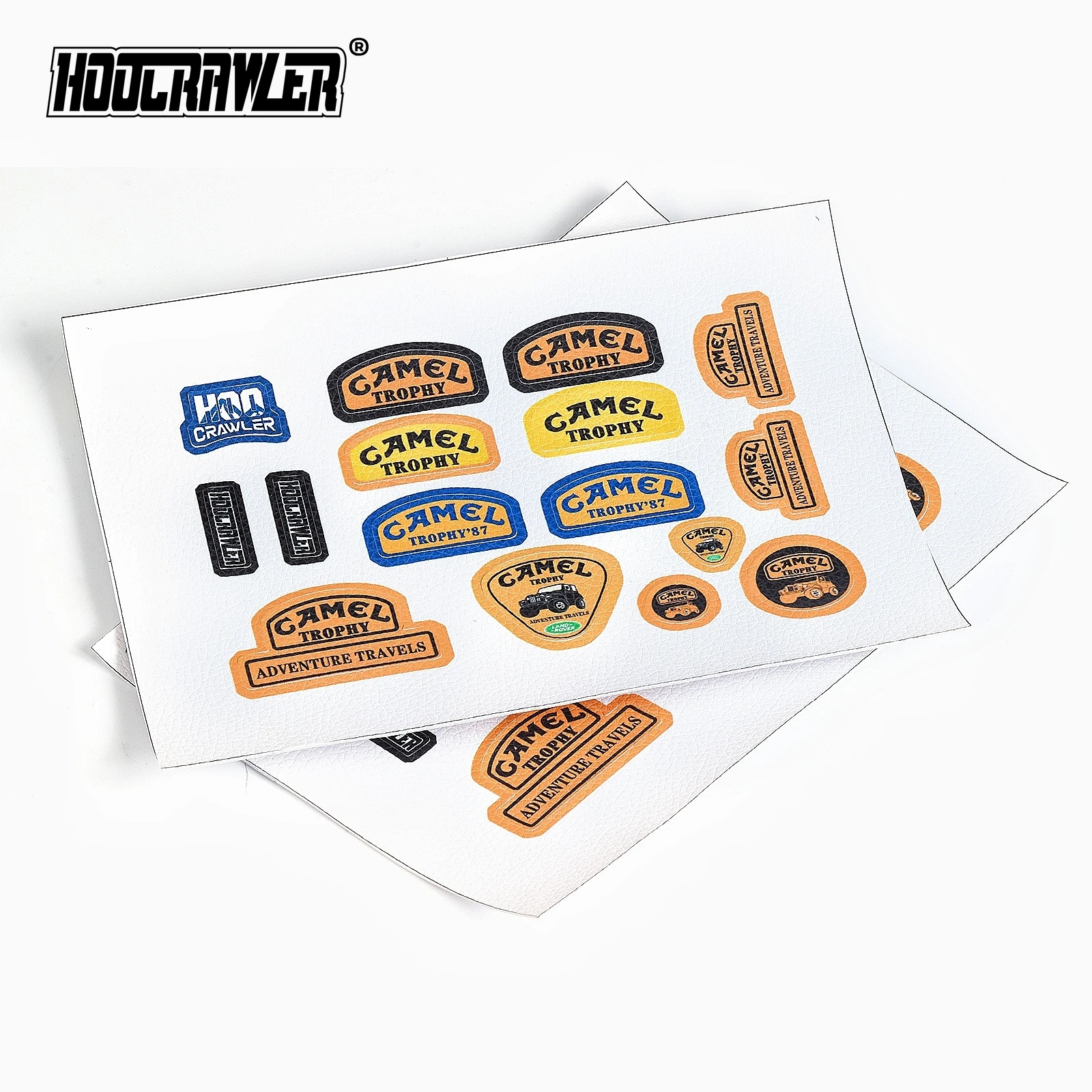 HooCrawler RC Simulation Sticker Scale Decoration Leather Stickers for 1/10 1/18 1/24 RC Car SCX10 FCX10 TRX4 TRX4M SCX24