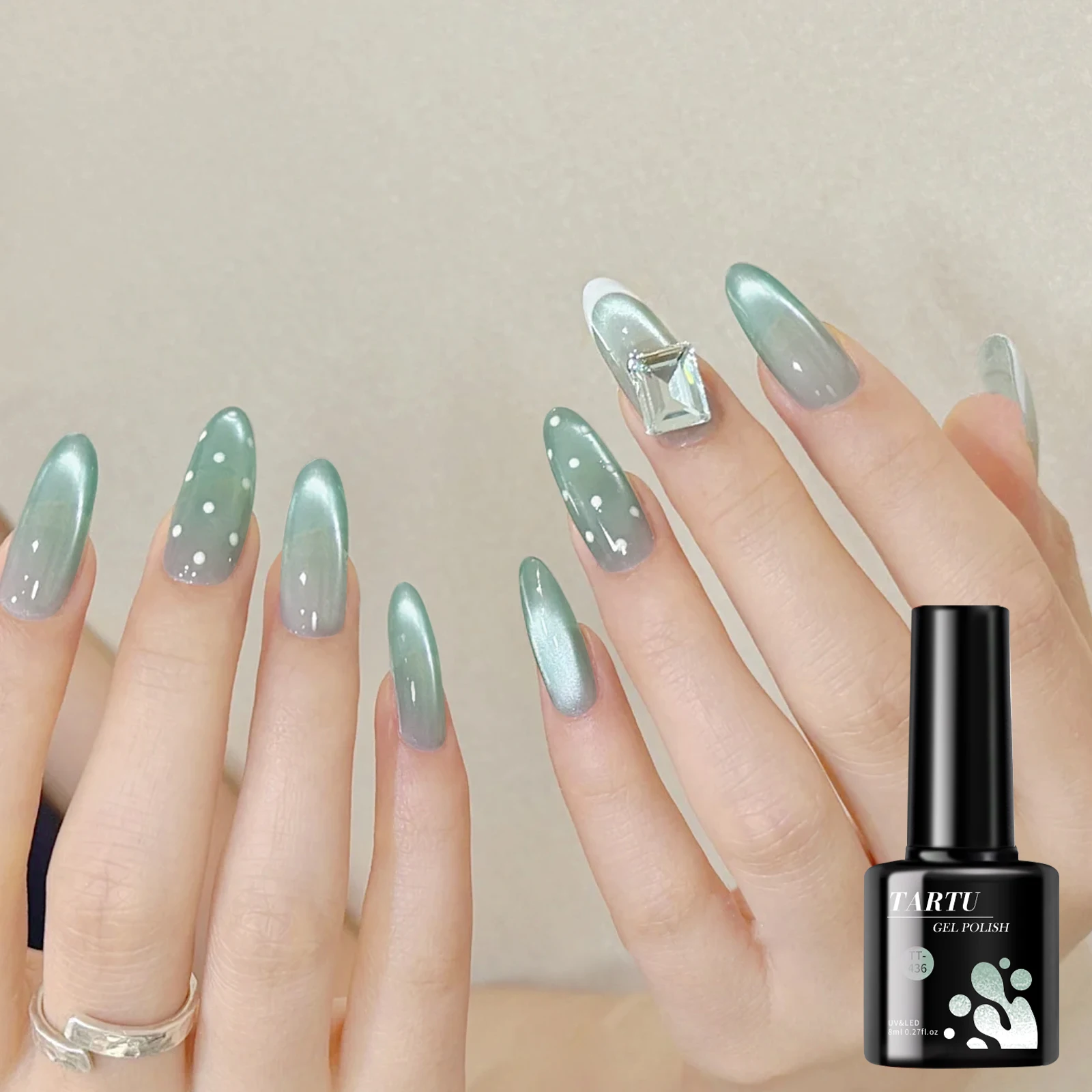 Katzenaugen-Gel-Nagellack, Rot, Braun, Schwarz, 8 ml, Soak Off LED/UV, holografische Glitzer-Nagelkunst, für Zuhause, Salon, Maniküre, Geschenk für Frauen