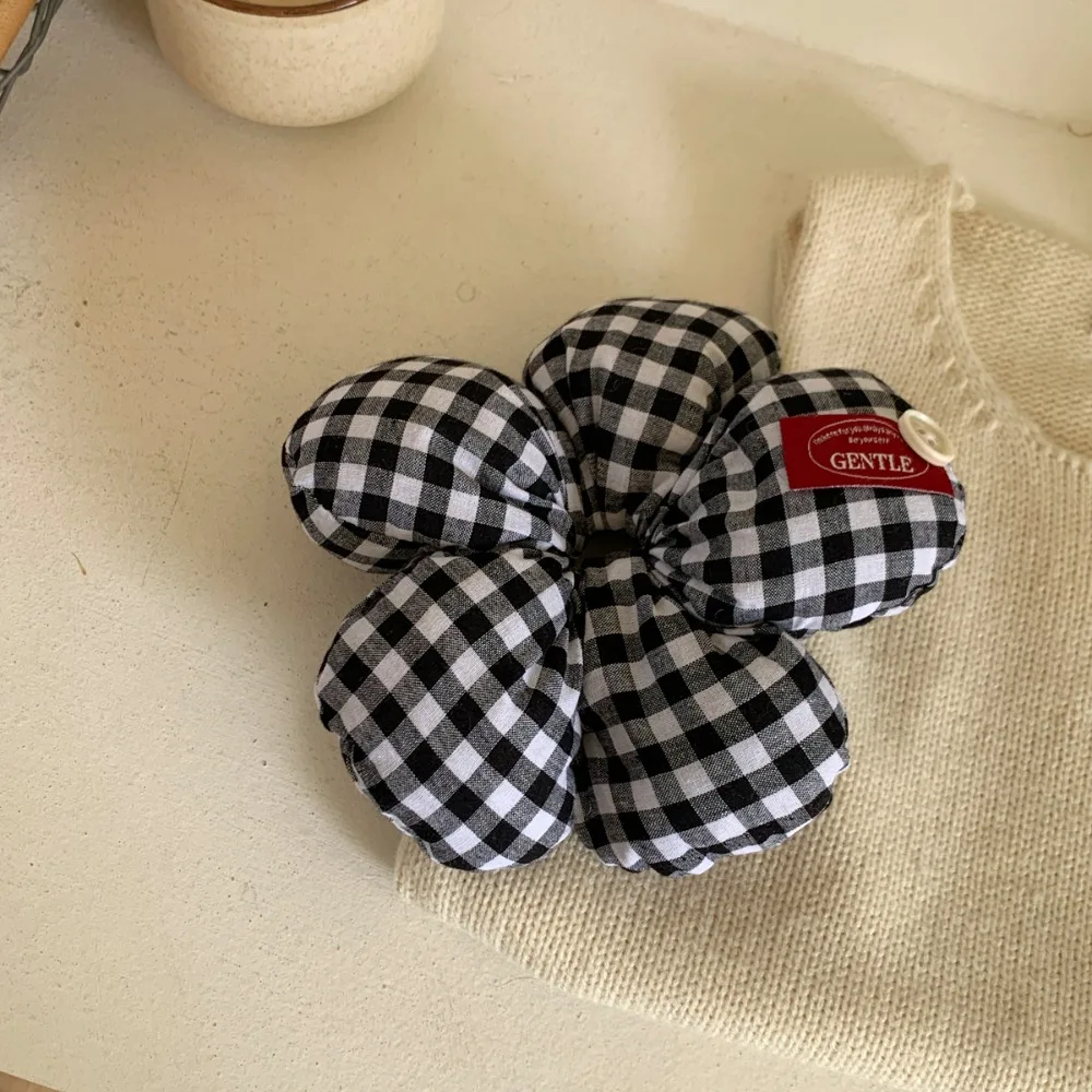

Elastic Sweet Flower Hair Scrunchies Cloth Korean Style Exaggerated Hair Ring Ponytail Holder Hair Rope Oversized Hair Tie Daily
