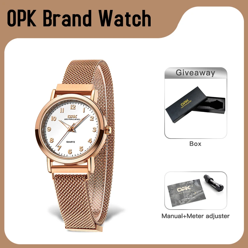 

OPK 8115 Women Watch Original Simple Fashion Watch For Women Quartz Watch Waterproof Luminous Gifts For Women Frees Shipping