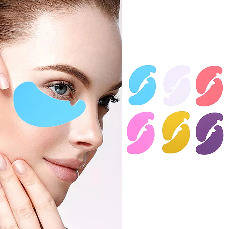 Coussinets réutilisables en silicone pour les yeux, extension de cils, patchs en hydrogel, outils de maquillage, 1 paire