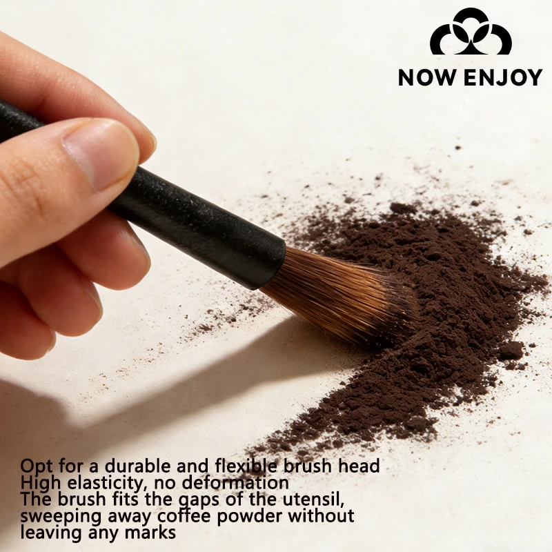 2026 Hard Bristle Coffee Powder Cleaning Brush Plastic Anti-skid Handle Durable Coffee Grinder Brush Coffee Machine Brush Cafe - view 2