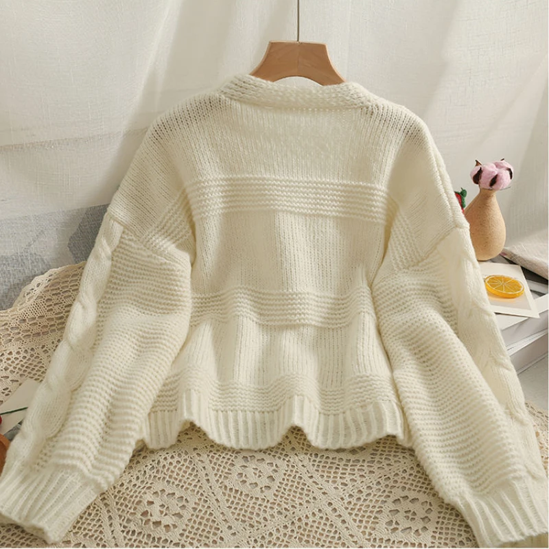 Strawberry Spliced Cardigan Women Knitting All-match Stylish Кардиган Женский Long Sleeve Sweaters Ropa Mujer Elegant Ulzzang