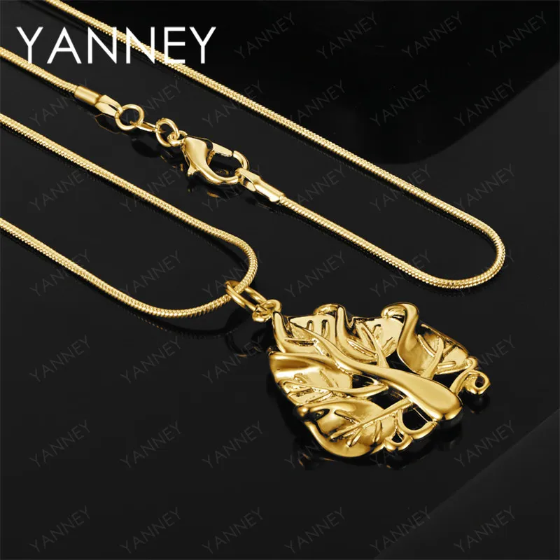 

925 Sterling Silver & 18K Gold 16-30 Inch Delicate Tree Pendant Necklace for Women's Wedding Accessories