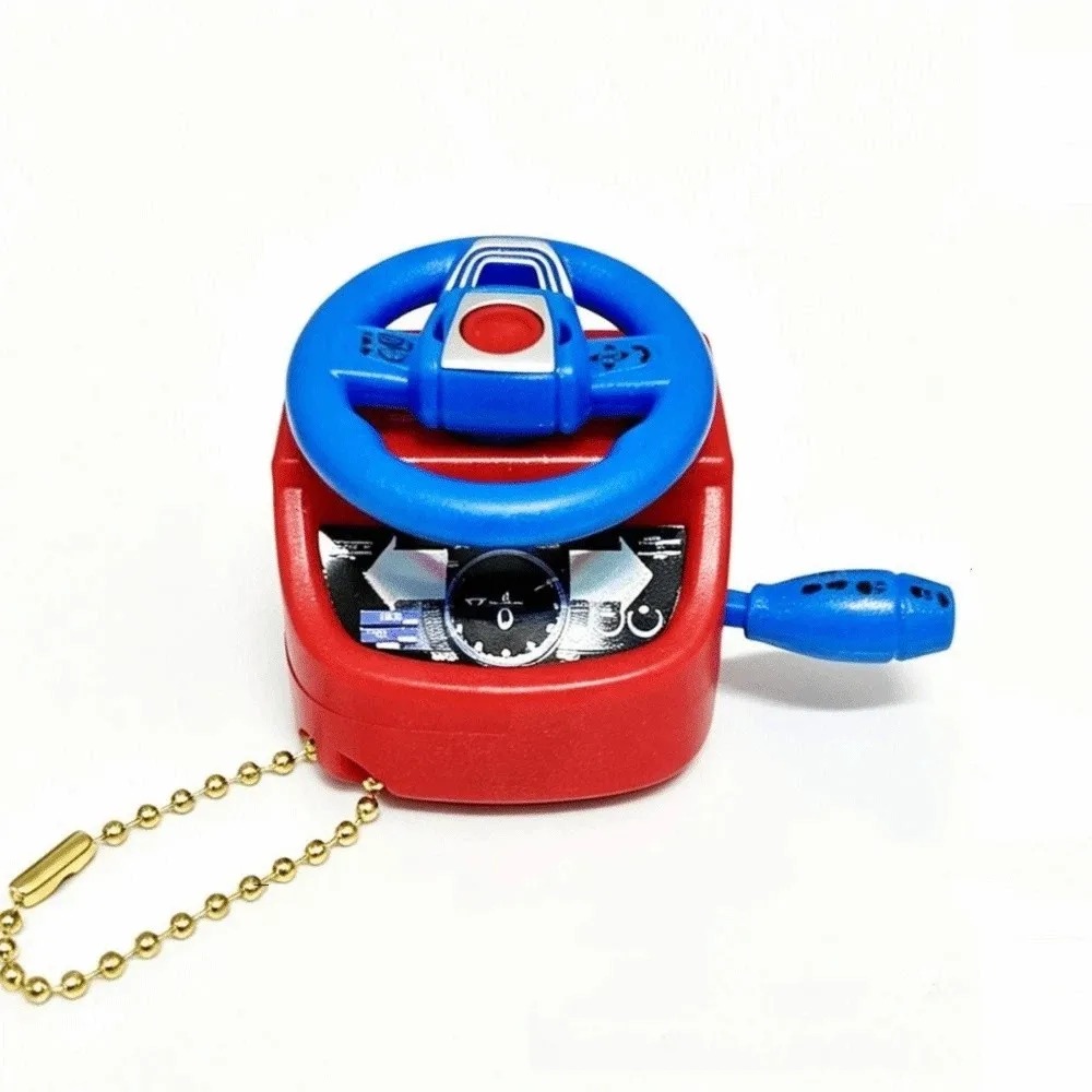 Mini Fidget Keychain Various colors Rotatable Simulated Steering Wheel Illumination Shiftable Backpack Hanging Ornament