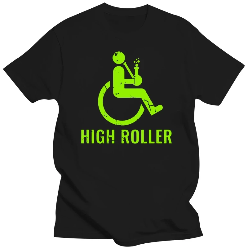 Funny Handicap Shirt Disabled Amputee Humor Wheelchair Tshirts Homme T Shirt High Quality Camisa Cotton Men Top T-Shirts Casual