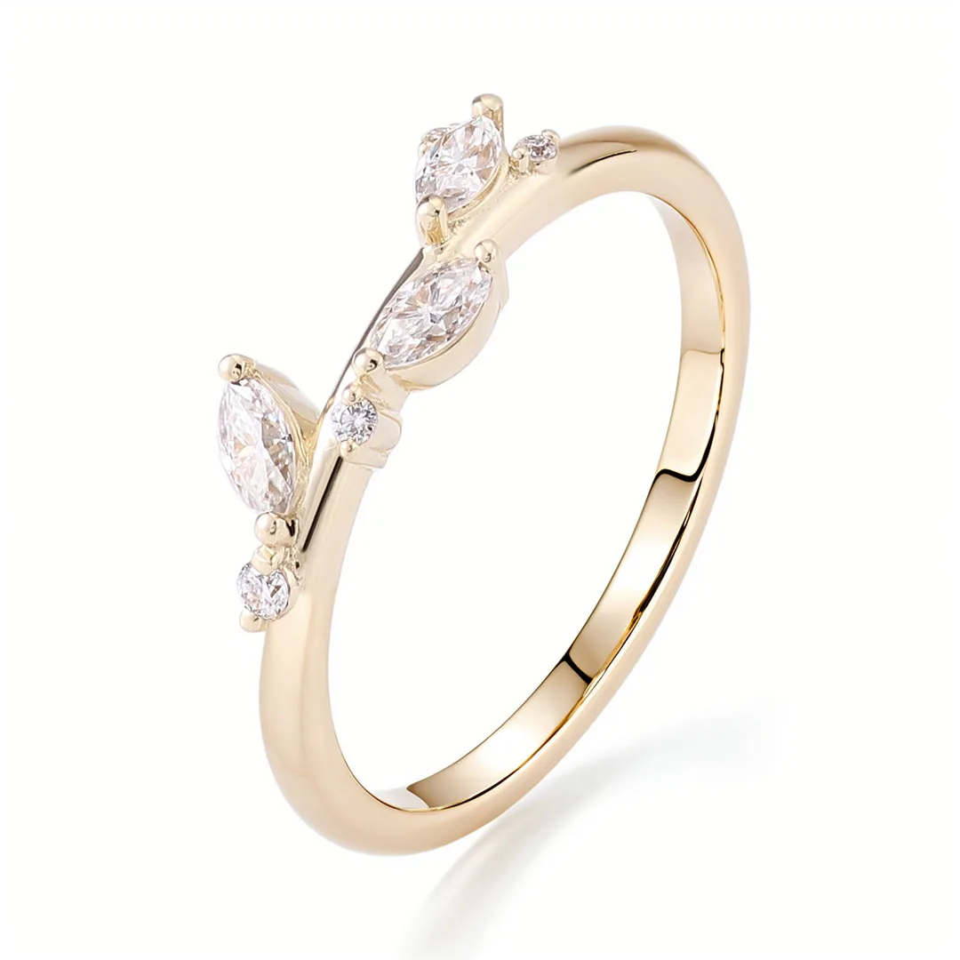 Provence jewelry 10K 14K solid gold oval cut bule lab sapphire wedding eternity band for women classic promise engagement rings