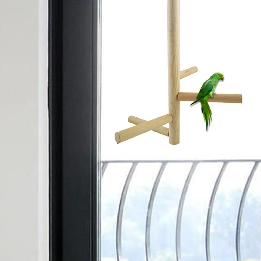 Four-Stage Rotatable Parrot Swing Bird Cage Climbing Ladder Exercise Perch Bite Training Natural Eco-Friendly Parakeet Bird