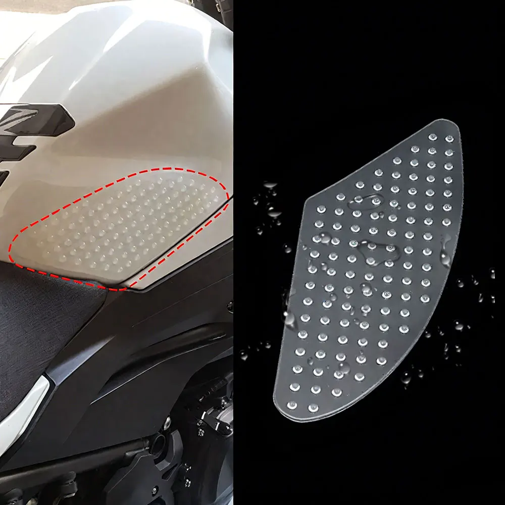 

2 шт., автоаксессуары, боковые декоративные наклейки на топливный бак мотоцикла, нескользящая защитная наклейка на газовое колено для Kawasaki/Honda