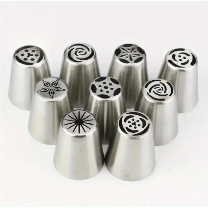 1Set Russian Piping Tips Cream Nozzles for Cake Tool Bakery Accessories Flower Piping Pastry Bag Cake Decorating To