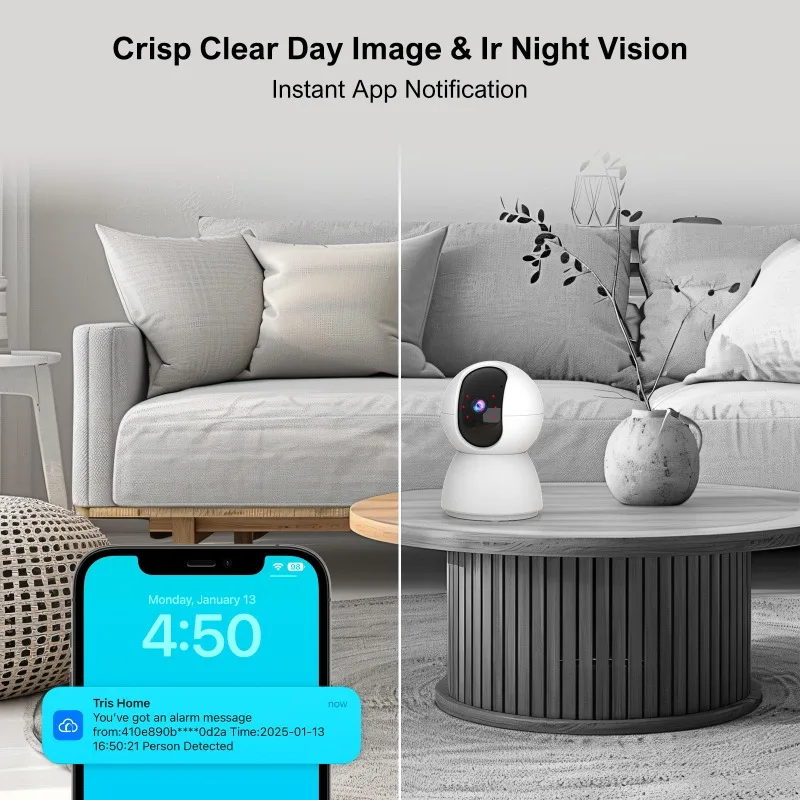 Home camera motion detection, voice intercom, WiFi monitoring, shaking head machine