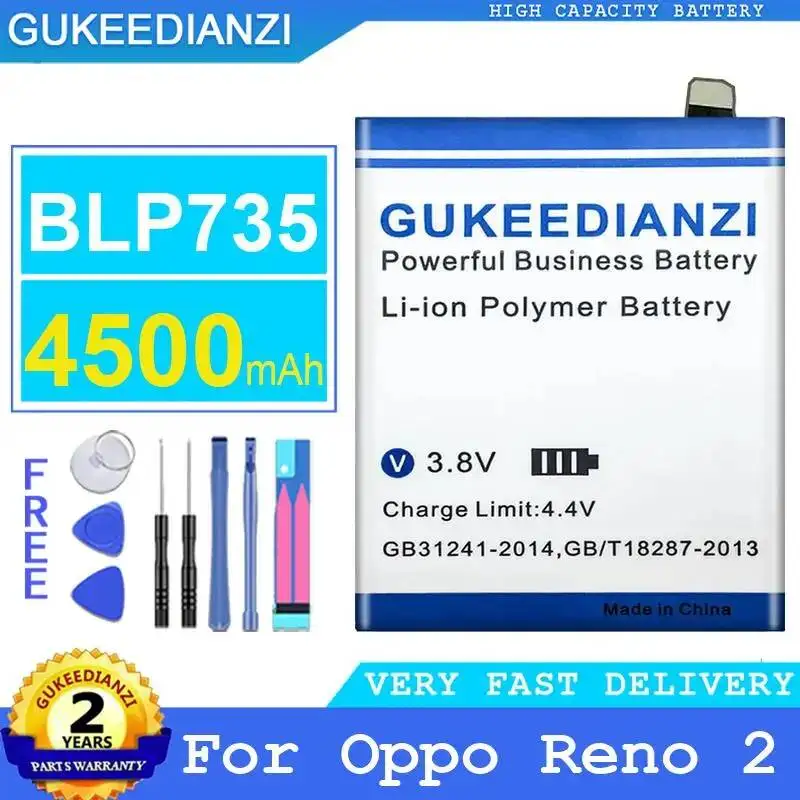 

Аккумулятор для мобильного телефона 4500 мАч BLP735, безопасный для Oppo Reno 2