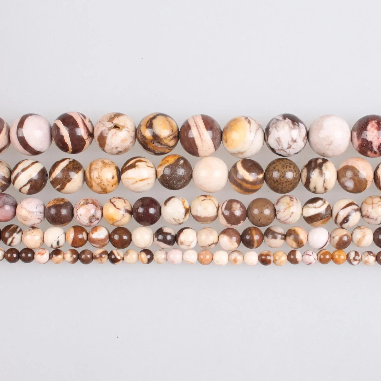 Natural Stone Beads Australian Zebra Jaspers Stone Round Loose Beads 4 6 8 10 12mm For Bracelets Necklace Diy Jewelry Making