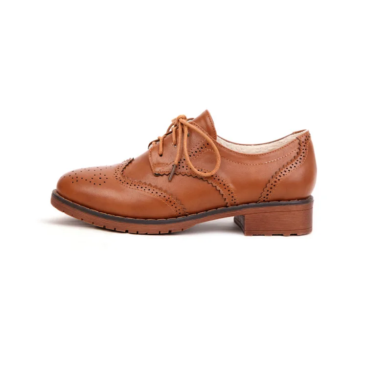 Chaussures Oxford en cuir à talons épais pour femmes, chaussures Oxford à bretelles, bout rond, noir, mocassins décontractés, style britannique, nouveau