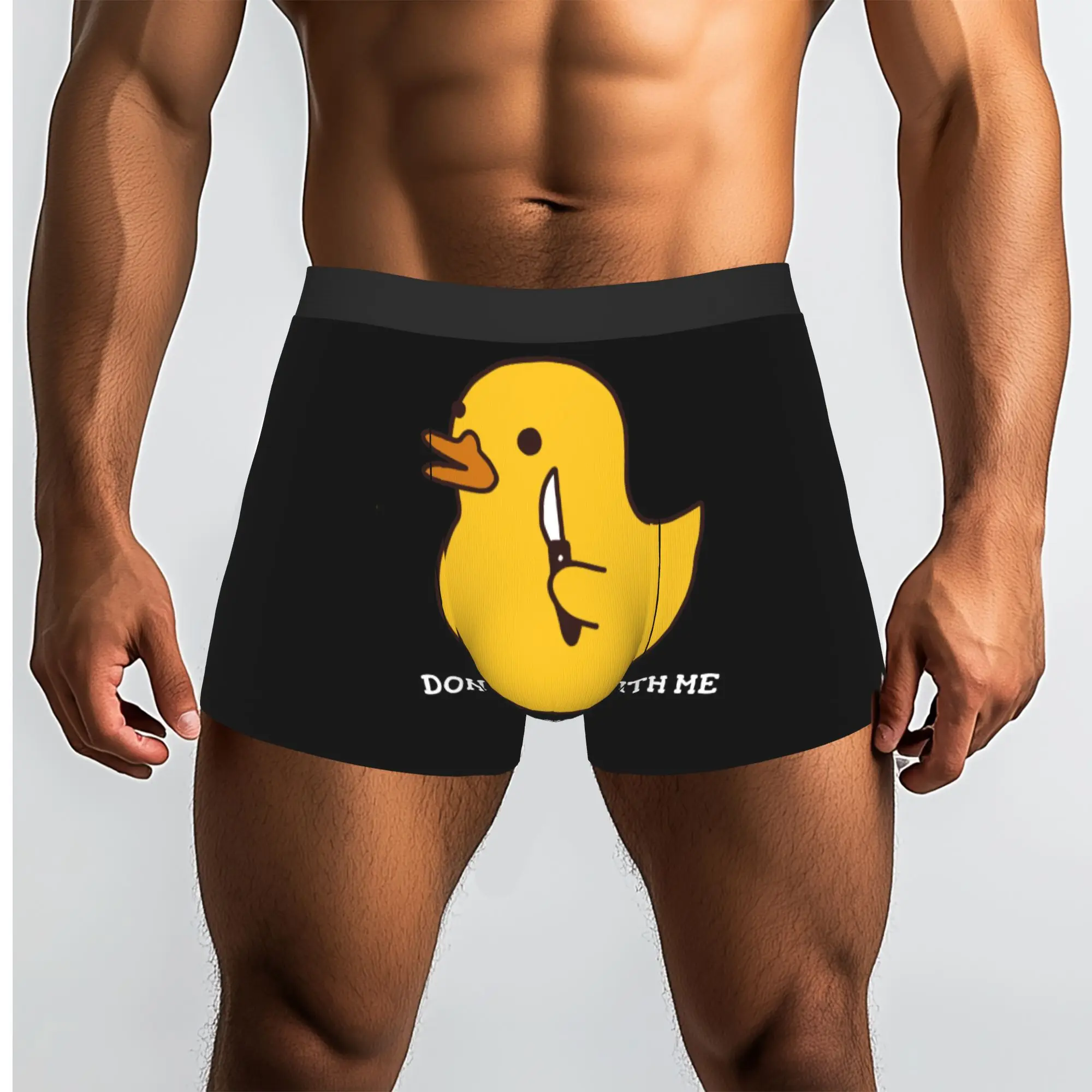 Custom Don't Duck With Me Rubber Duck Switchblade Boxers Shorts Mens  Briefs Underwear Funny Underpants