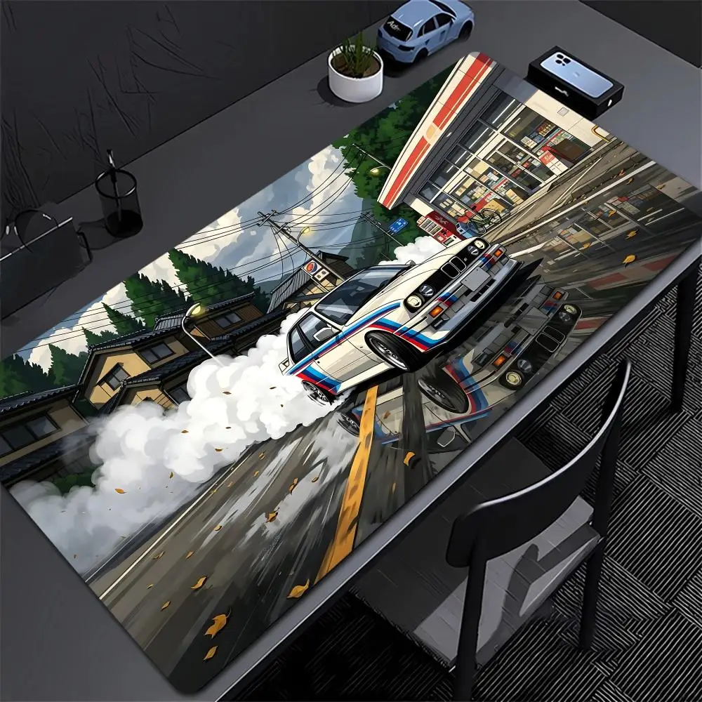 Extra Large Gaming Mouse Pad, Drift Racing Theme mouse pad