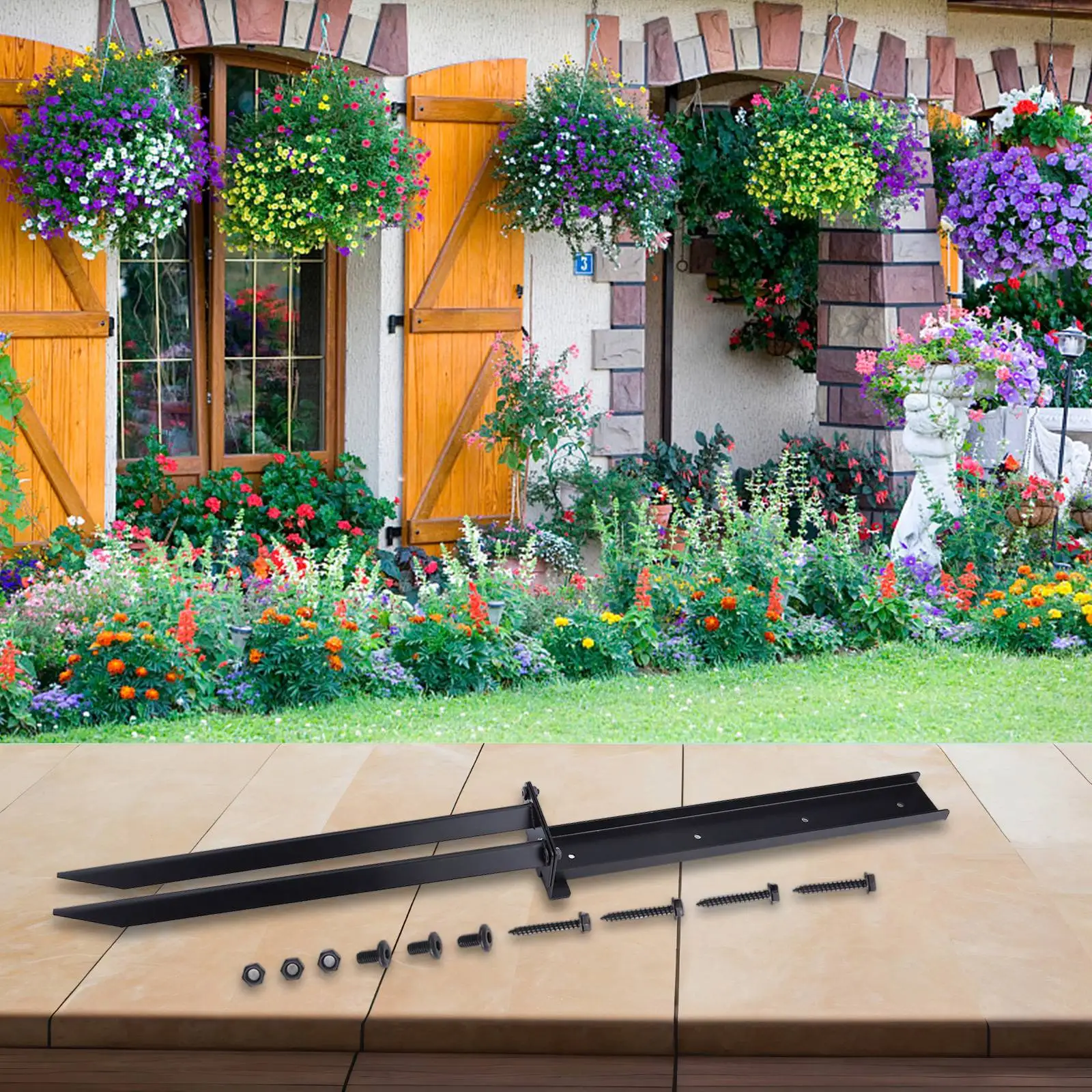 

Fence Support Outdoor Fence Repairs Fence Post Anchor Fence Post Repair Bracket Versatile Use Heavy-duty Construction