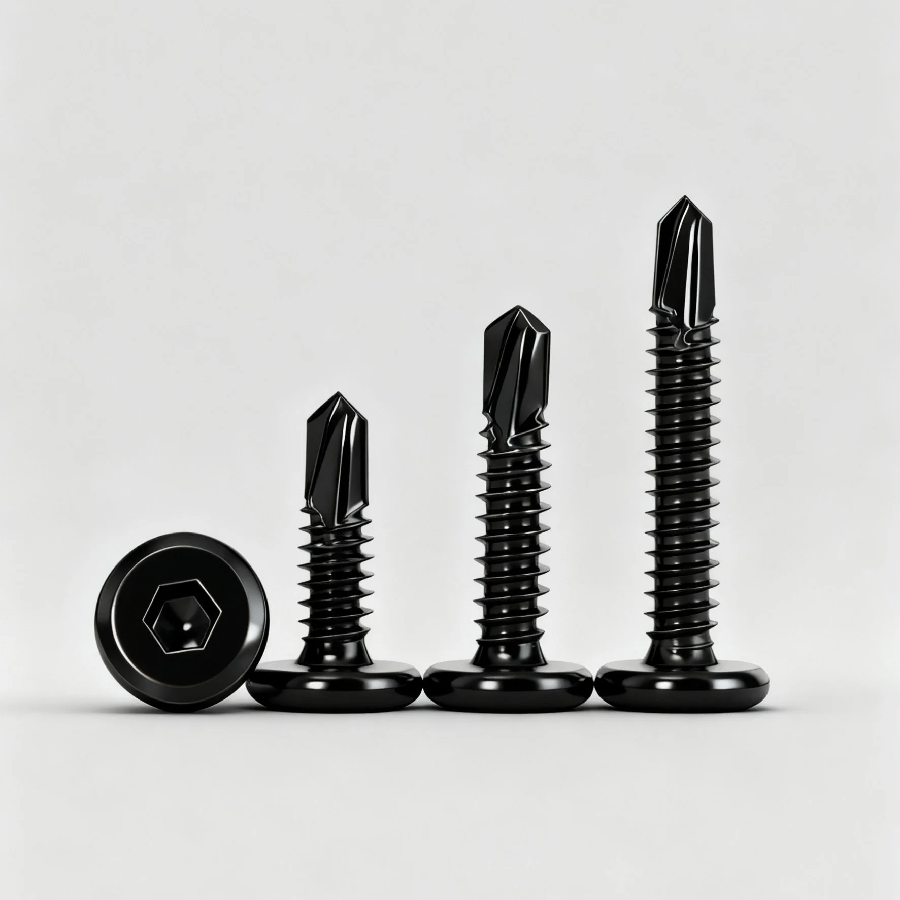10~50Pcs M5.5 M6.3 410 Stainless Steel Flat Head Hexagonal Chamfered Self Tapping Screw Self Drilling Dovetail Screws
