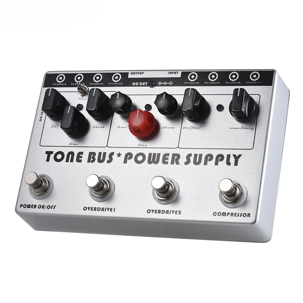 

Guitar Effect Pedal Compressor+Overdrive+Ultimate Overdrive 3 Effects Guitar Pedal 8 Isolated Outputs Power Supply