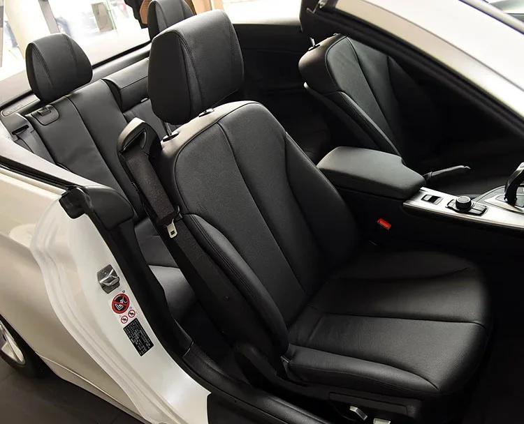 For BMW 4 Series F33 Convertible 2014 2015 2016 2017 2018 2019 2020 PU Leather Custom Car Seat Covers front rear seat full set