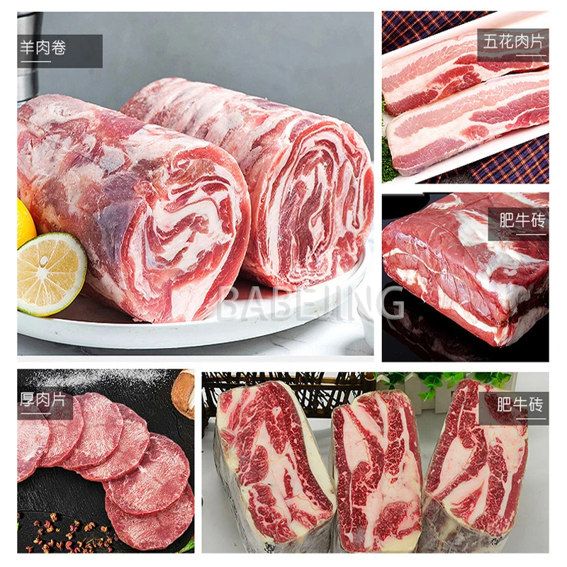 Cortadora de carne congelada multifuncional de acero inoxidable, máquina formadora de rollos de cordero completamente automática, ajustable