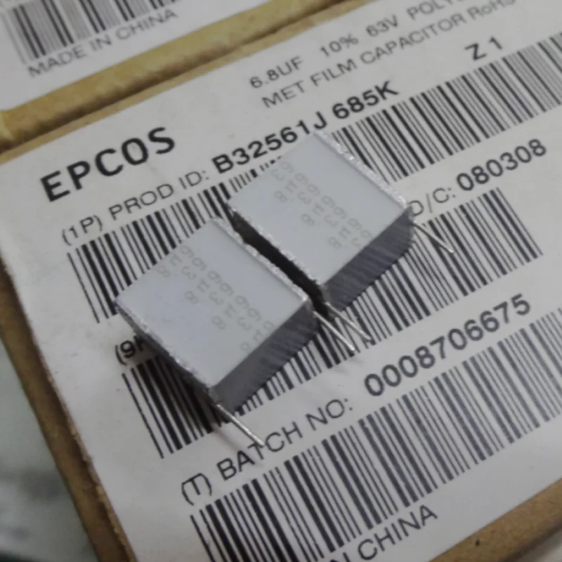 

5 шт. EPCOS 6,8 мкФ 63 В 6u8f 685 новый 10 мм тысяча слоев конденсатора для торта B32561J685K