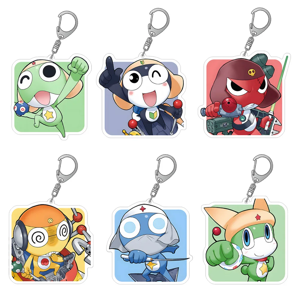 Keroro Gunso personaje Tamama Giroro Kururu Dororo Garuru Taruru Tororo Zoruru Pururu Anime juguete acrílico llavero bolsa colgante