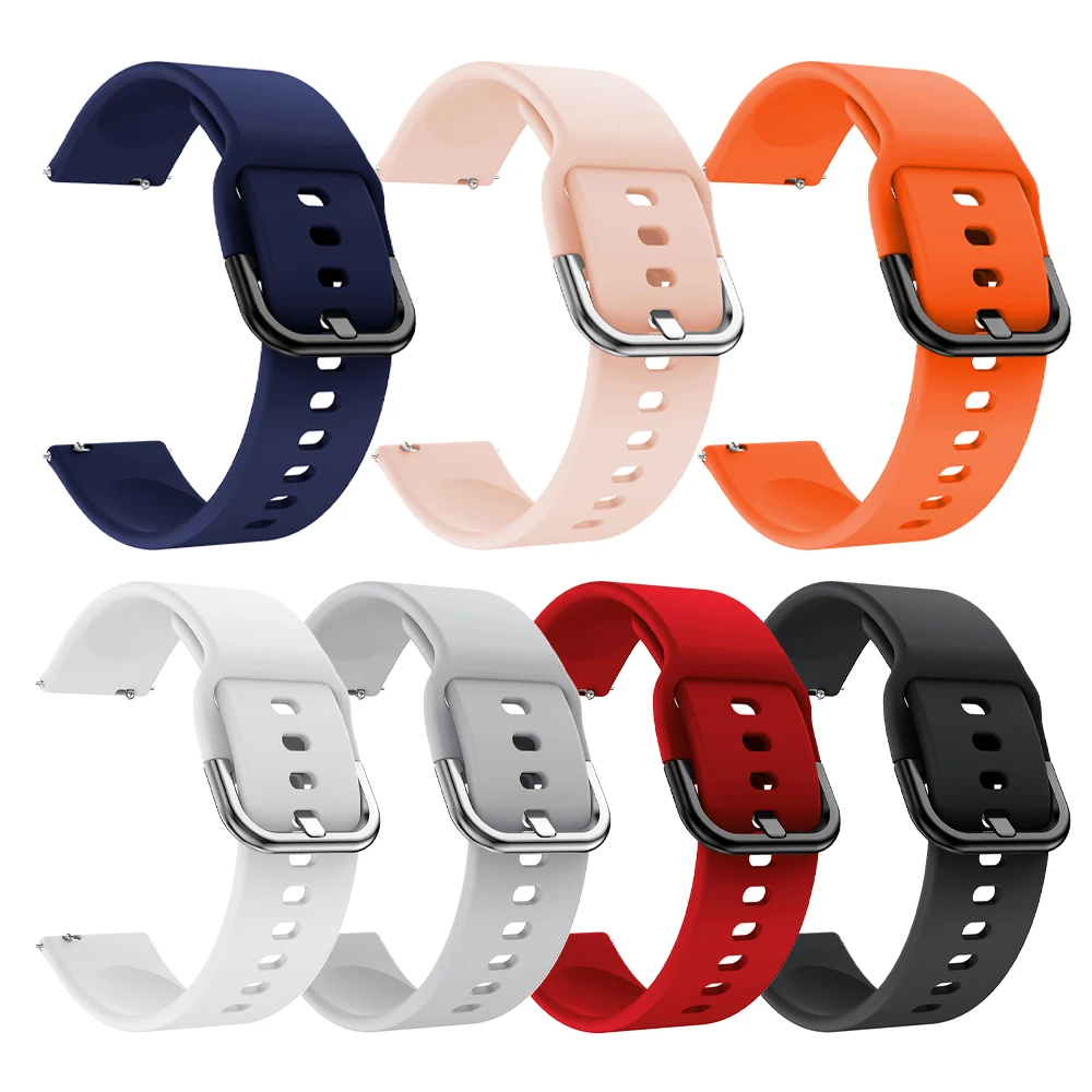 For Amazfit Bip 3 Pro/S Lite/U Pro/GTR 42mm Correa 20mm Silicone Band Strap For Amazfit GTS 4 Mini/2 2E 3 Wristband Bracelet