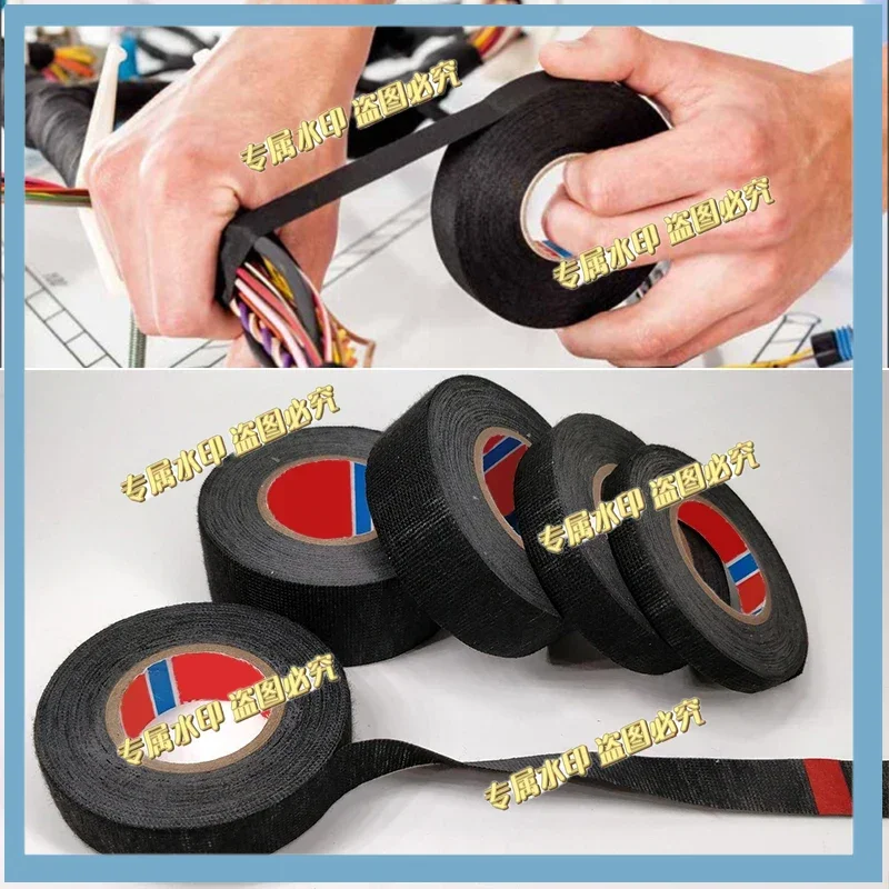 15meters Electrical Tape Heat-resistant Adhesive Cloth Tape For Cable Car Harness Wiring Loom Width 9/15/19/25/32MM Dropshipping