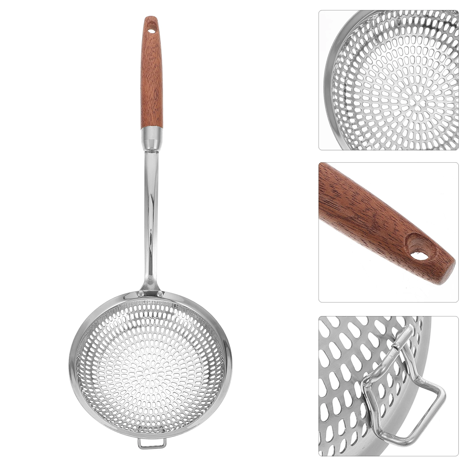 

1pc Stainless Steel Colander Spoon Skimmer Filter Scoop Kitchen Tool for French Fries Eggs Vegetables Heat Resistant