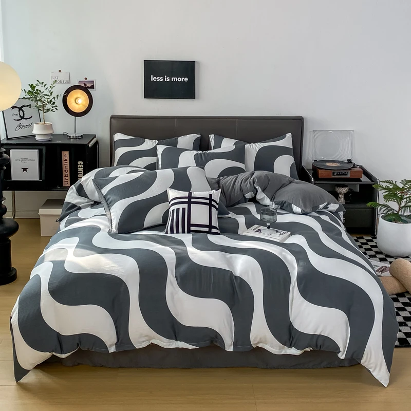 1pc Print Duvet cover(1 Duvet cover only,No filler),skin friendly comfortable Plants flowers pattern,For Home Bedroom Bedding