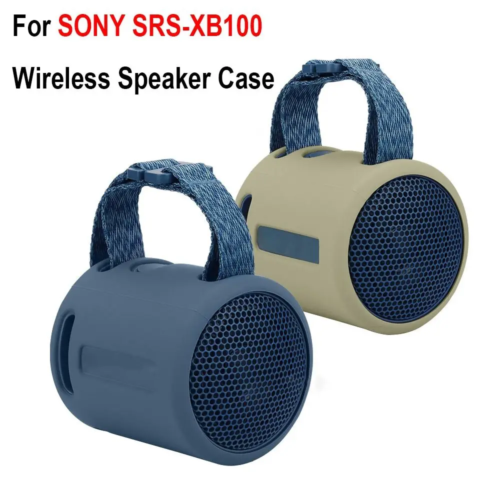 Silicone Bluetooth Speaker Cover Shockproof Soft Full Coverage Shell Anti-Fall Portable Storage Sleeve for SONY SRS-XB100