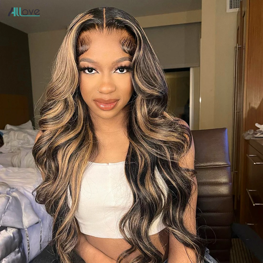 1B 27 Highlight Blonde Lace Front Wig Human Hair 13x6 Body Wave Lace Frontal Wig Pre Plucked  Transaprent Lace Wig For Women