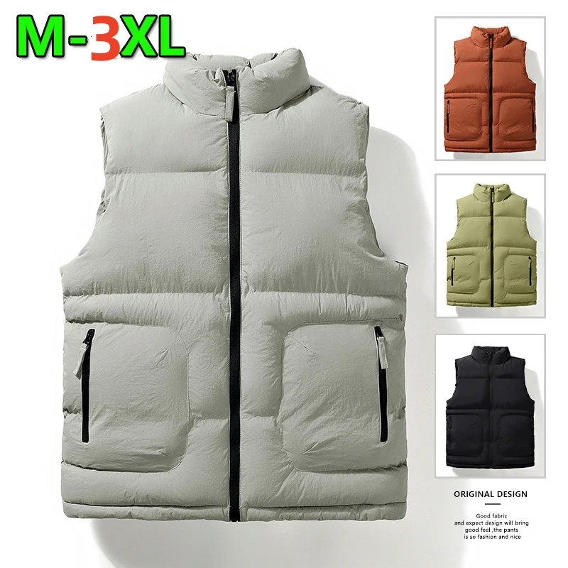 

Autumn Winter Men's Soft Warm Waistcoat Outwear Fishing Photograph Vest Zipper Sleeveless Jackets Plus Size M-3XL