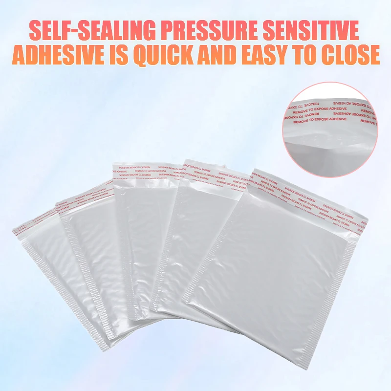 50 PCS/Lot Hot Sale White Foam Self Seal Mailers Padded Shipping Envelopes With Bubble Wrap Mailing Bag Paper Envelopes