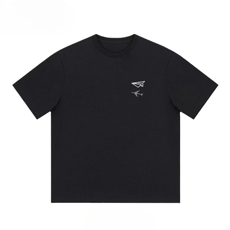 

The new summer 2025 aircraft-printed T-shirt is loose fashionable and short-sleeved suitable for both men and women