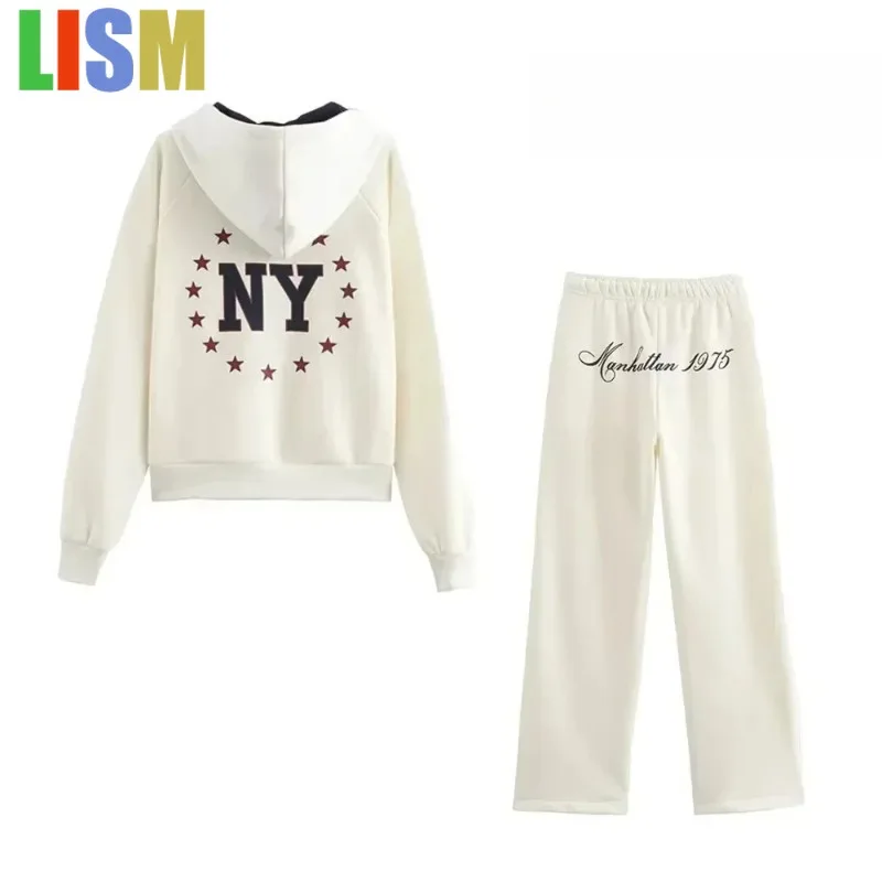 

LISM winter woman outfit tracksuit New in matching sets Pants sets two piece set 2-Piece Pants Set New in Drawstring Hood