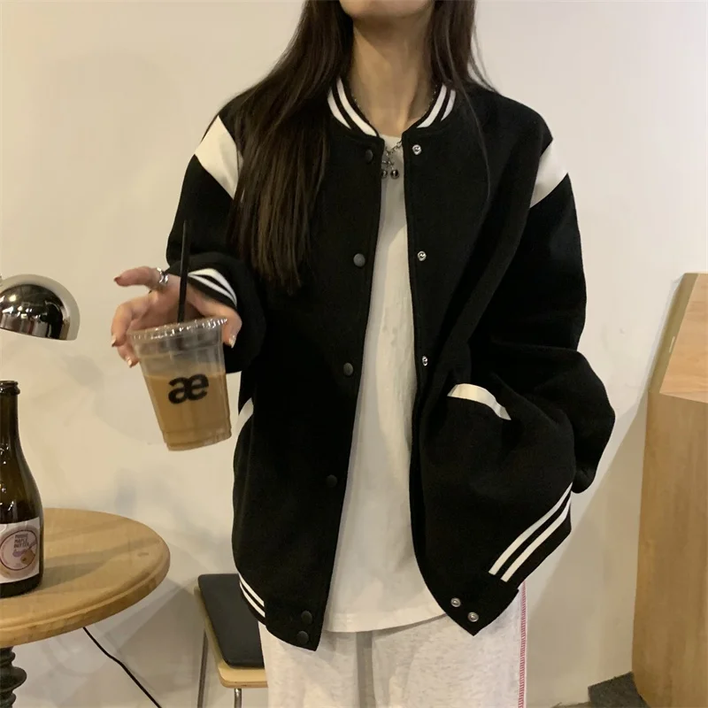 Fat Sister Long sleeve Plus size Baseball Uniform Outerwear Women Spring and Autumn Clothes 2023 New Overfit jacket Top Autum...